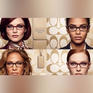 Lot of 4 pairs authentic Coach designer Prescription eyeglasses frames